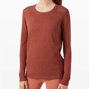 lululemon athletica Rust Crew Neck Sweater